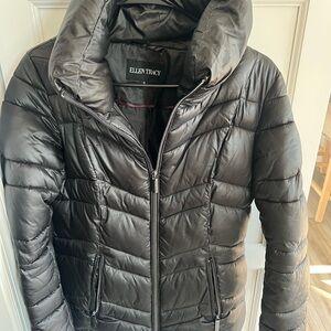 Ellen Tracy Black Puffer Jacket size small
